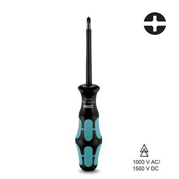 PC1212283 | Отвертка, Plus-Minus PH/шлиц, изоляция по стандарту VDE SF-PHSL 1-80 VDE, (уп-10шт.), Phoenix Contact