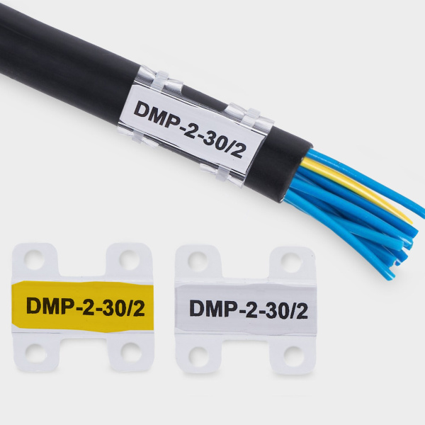 el715232 | Держатель маркера DMP-2-30/2 (под две каб.стяж., упак. 200 шт.), Elegir