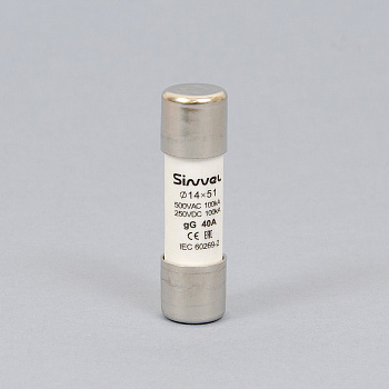 SV1451-40 | Плавкая вставка 40 А, gG, 14х51 мм, 500 В АС/ 250 B DC, Sinvel 
