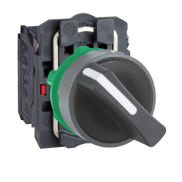 XB5AD25C0 | Переключатель 2 положения, ± 90° с фиксацией, 1НО+1НЗ, С0, Schneider Electric