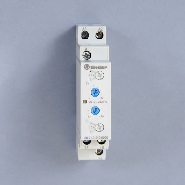 809102400000 | Таймер 80 серии, функции LI;LE, 1 СО, питание 24…240В АС/DC, Finder