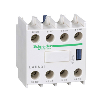 LADN31 | Блок дополнительных контактов, 3 НО + 1 НЗ, фронтальный монтаж, Schneider Electric