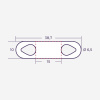 el523415100 | Маркер продеваемый PM-4-15x10 W белый (рул. 1800 шт.), Elegir