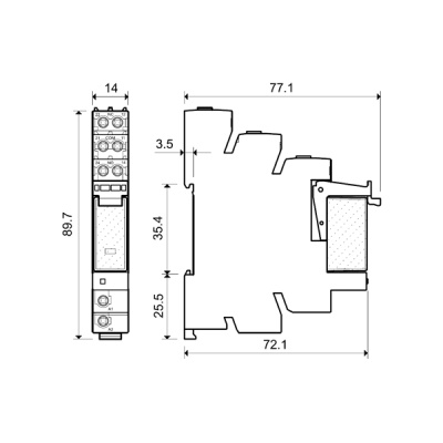 380170240050 | Интерфейсное реле, винтовые клеммы, серия 38, 24В DC чувств., 16 А, 1 CO, AgNi, Finder