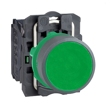 XB5AA31C0 | Кнопка без подсветки, с возвратом, 1НО, зелёная, C0, Schneider Electric