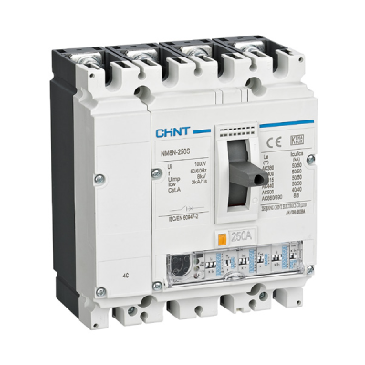 271809 | Автоматический выключатель NM8NDC-125S TM 4P 100А 50кА с регулируемым термомагнитным расцепителем, Chint