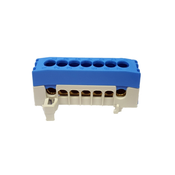 ID tb 7 BL | Изолированная нулевая шина на DIN-рейку 7 подключений, OEZ