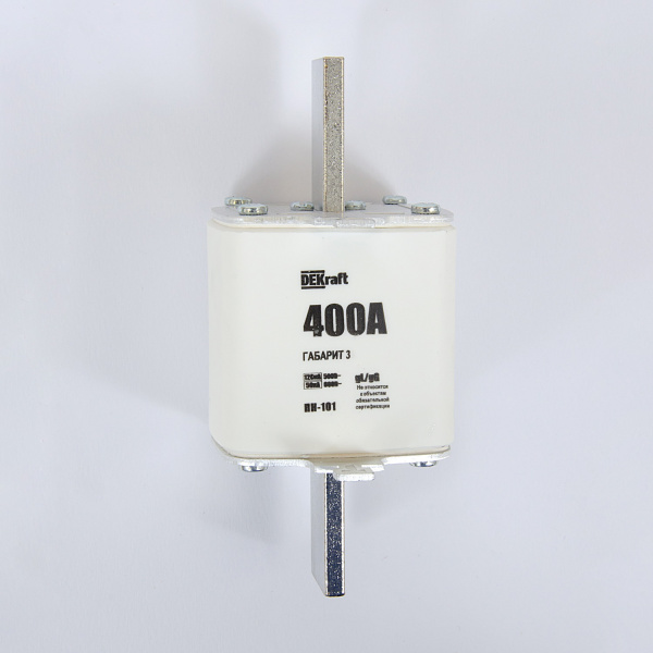 21319DEK | Предохранитель ножевой 39, габарит 3, 400А ПН-101, Dekraft 