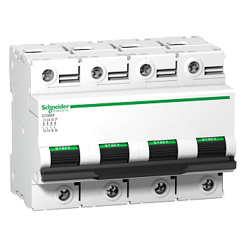 A9N18437 | Автоматический выключатель Acti9 C120H  4п 125А, кривая B, 15кА, Schneider Electric