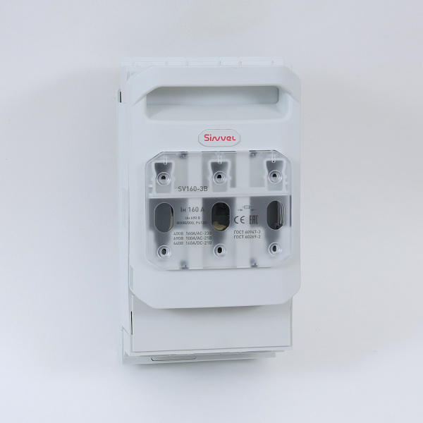 SV160-3B | Горизонтальный ПВР, 160 A, NH000/00, 3P, монтаж на шины, Sinvel 