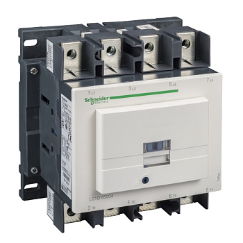 LC1D1150046M7 | Контактор, серия Tesys D, 4P (4 НО), 200 А, AC1, 220В AC, Под кольцевой наконечник, Schneider Electric