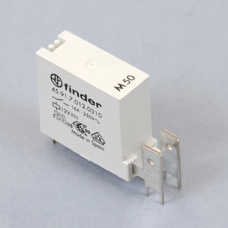 459170120310 | Миниатюрное реле, серия 45, 12В DC чувств., 16А, 1NO, Finder