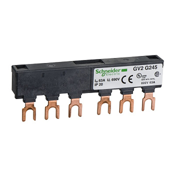 GV2G245 | Гребенчатая шина на 2 подключения, 63А, Schneider Electric