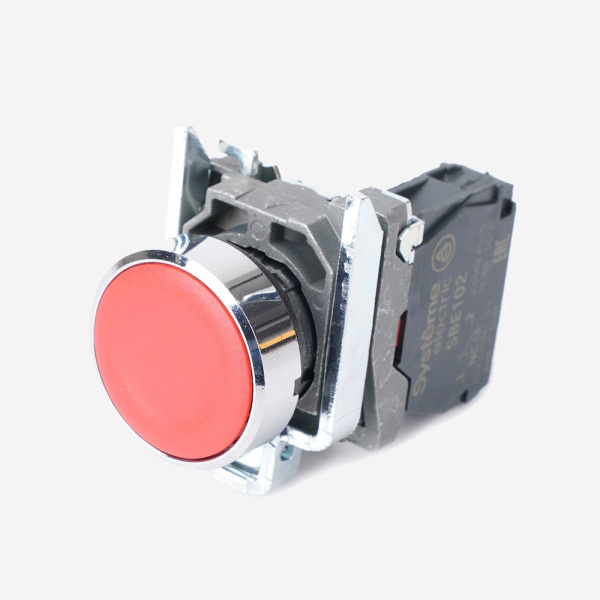 SB4BA42 | Кнопка красная, металл, 1НЗ, Systeme Electric