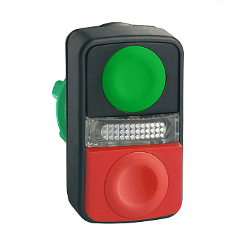 ZB5AL7341 | Головка кнопки двойная зелёная "I"/красная "O", Schneider Electric