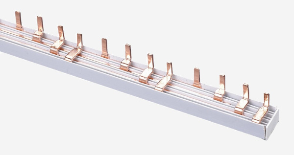 32035DEK | Шина соединительная 4P 63А 1 метр 14х4 контактов ШС-101, Dekraft