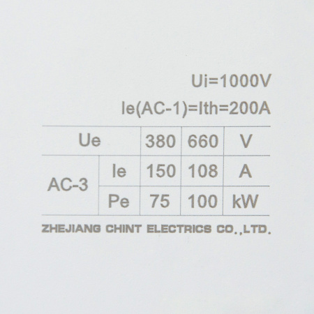 671398 | Контактор NC2-150 150А 230В/АС3 50Гц, Chint