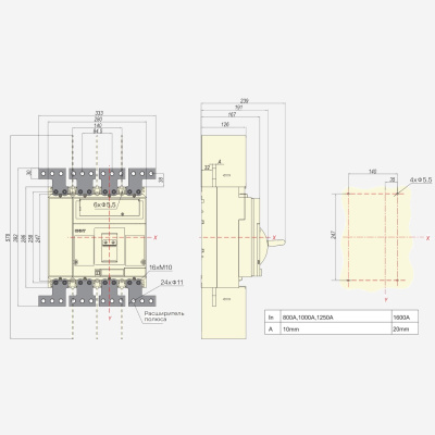 ch263185 | Выключатель-разъединитель NM8NSD-1600 DC 1600 4P, Chint
