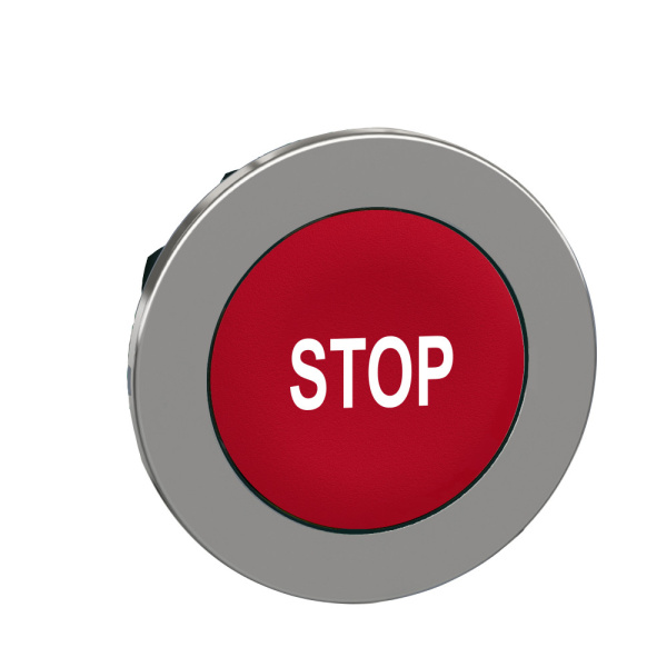 ZB4FA434 | Головка кнопки с возвратом, красная, маркировка "STOP", Schneider Electric