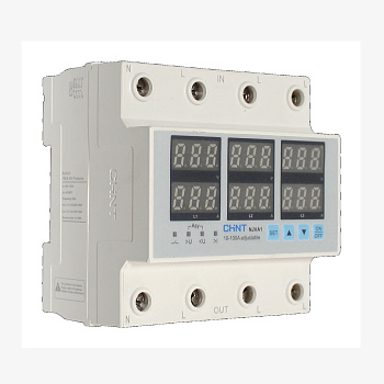 ch508572 | Реле контроля напряжения и тока NJVA1-100 3P+N 100А, нагрузка сверху, Chint