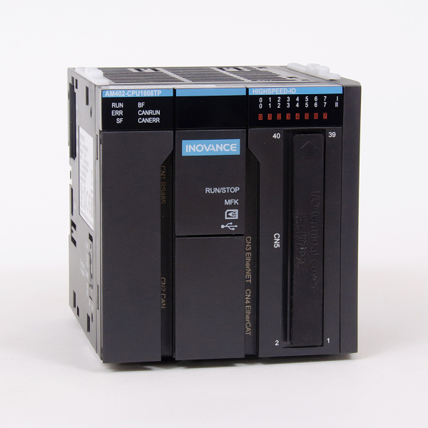 AM402-CPU1608TN | ПЛК AM402, 16 входов, 8 выходов NPN, 8 сервоосей, 8 локальных модулей расширения, Inovance