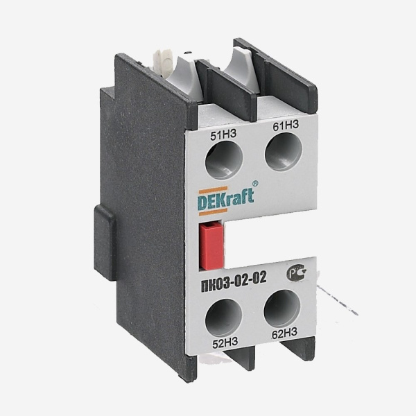 24101DEK | Приставка контактная дополнительные контакты 2НО лицевой установки ПК-03, Dekraft