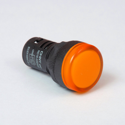 268660 | Индикатор ND16-22D/4C оранжевый, встроенный конденсатор, IP65, АС 230В, Chint
