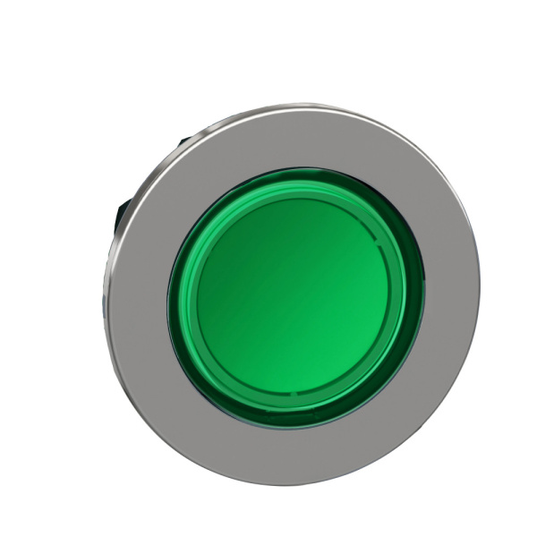 ZB4FW333 | Головка кнопки с возвратом, зелёная с подсветкой, заподлицо, Schneider Electric
