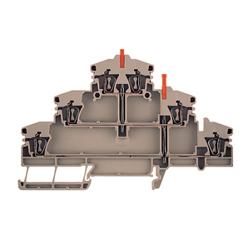1782320000 | Многоуровневая клемма ZDLD 2.5-2VN, Пружинное соединение, 2.5 mm², 400 V, 20 A, Темно-бежевый (уп.-2, Weidmuller