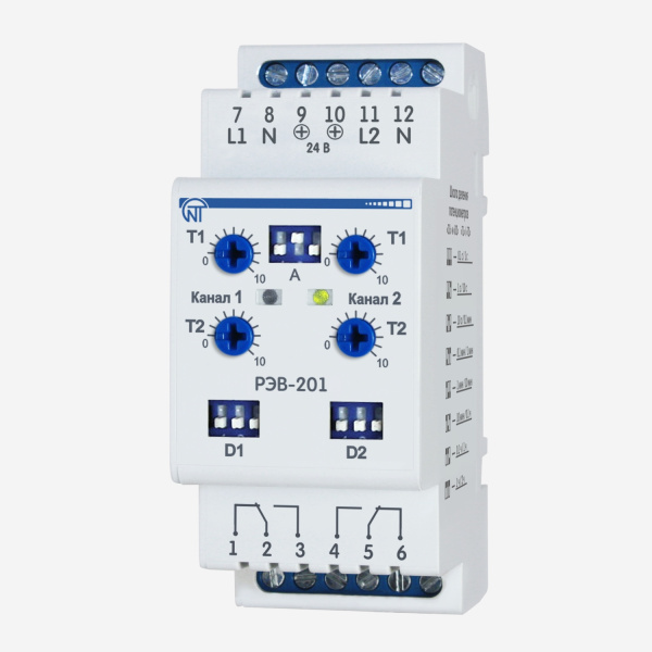 РЭВ-201 | Реле времени (200сек+20сек), Новатек