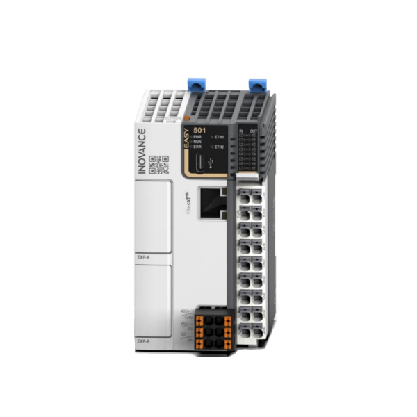 Easy502-0808TN | ПЛК Easy502, 8 входов PNP/NPN, 8 выходов NPN, 1x EtherCAT, 1x RS485, 1x USB, 16 сервоосей, Inovance
