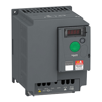 ATV310HU55N4E | Преобразователь частоты, серия ATV310, 5,5 кВт, 12,6 А, перегрузка 150 %, 380 В, Schneider Electric