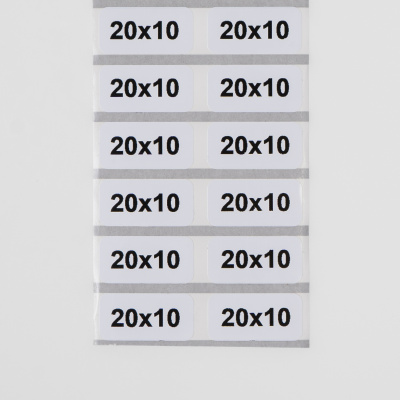 11620100 | Маркировочная наклейка NPP-20х10-W белая (рулон 5000 шт.), Elegir 