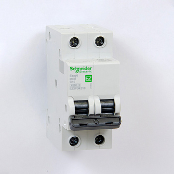 EZ9F34210 | Easy9, 2p, 10А, кривая C, 4,5кА — Автоматический выключатель, Schneider Electric