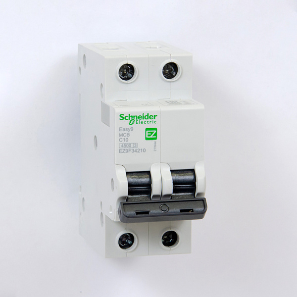 EZ9F34210 | Easy9, 2p, 10А, кривая C, 4,5кА — Автоматический выключатель, Schneider Electric