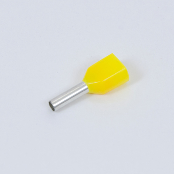 ID H 1.0/8/15x2 | Наконечник изолированный H 1.0/8/15x2, двойной, жёлтый (уп.-100шт.), Clims