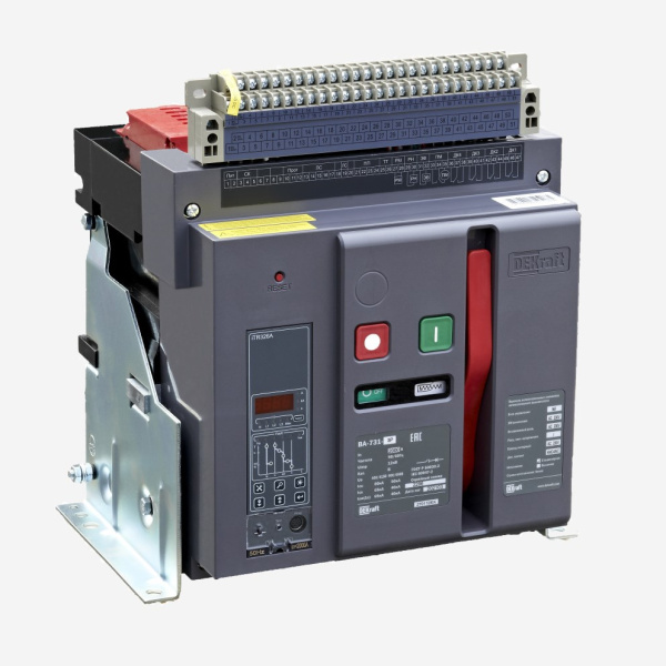 27007DEK | Воздушный авт. выключатель стационарный 3P 800А 80кА расцепитель М ВА-731, Dekraft