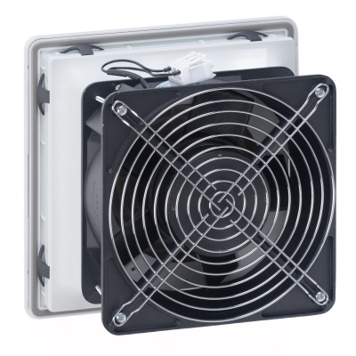 Вентилятор с фильтром 800 м3/ч, 230В AC, Slide 320х320мм, вырез 291x291мм, RAL7035