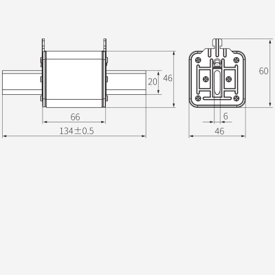 FNH1S-250 | Предохранитель 250 A, габарит 1, gG, 500 B AC/ 440 B DC, боёк, Sinvel