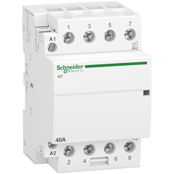 A9C20844 | Модульный контактор, серия iCT, 4НО, 40А, управление 220…240В AC, Schneider Electric