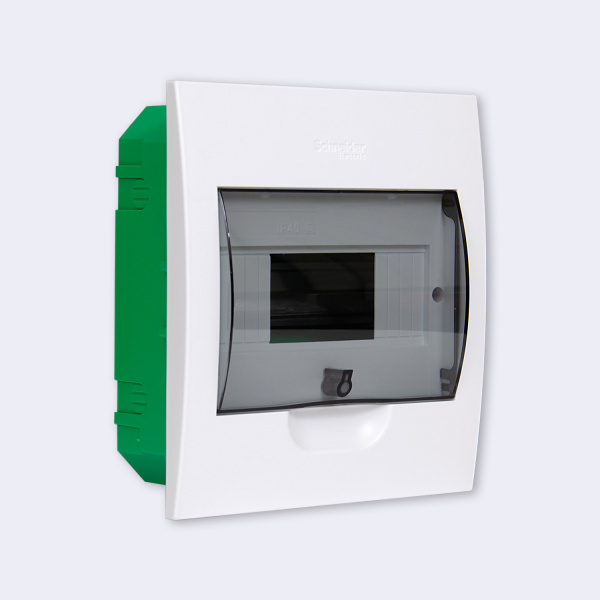 EZ9E108S2FRU | City9 Box корпус встраиваемый с проз. дв. 1ряд/8мод, Systeme Electric