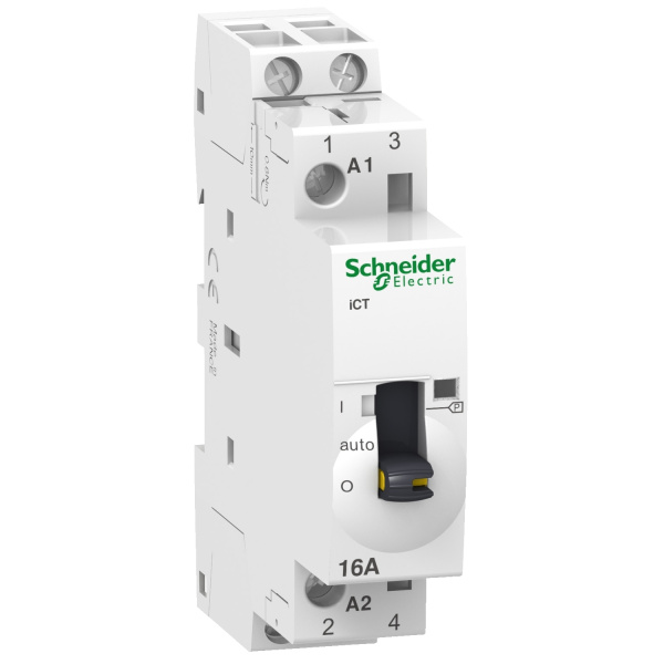 A9C23712 | Модульный контактор, серия iCT, 2НО, 16А, управление 220…240В AC, Schneider Electric