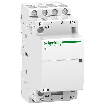 A9C22818 | Модульный контактор, серия iCT, 2НО, 2НЗ, 16А, управление 220…240В AC, Schneider Electric