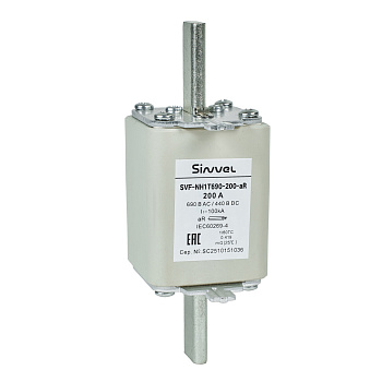 SVF-NH1T690-200-aR | Предохранитель, 200 А, 690 В AС, aR, габарит 1, ножи, Sinvel 
