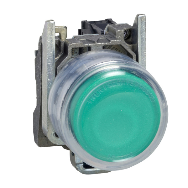 XB4BP383B5EX | Кнопка с подсветкой 24В AC/DC с возвратом, зелёная, 1НО, ATEX, Schneider Electric