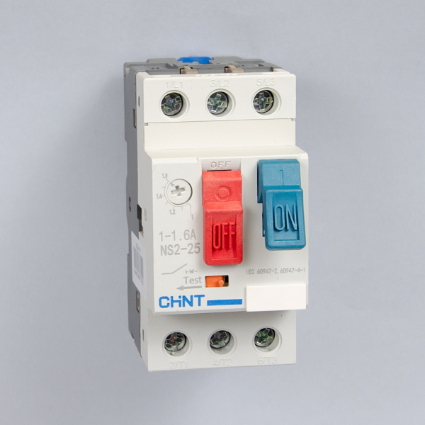Автоматический выключатель защиты двигателя NS2-25 1-1.6А, Chint, ch495077