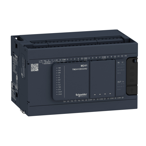 TM241C24T | Программируемый логический контроллер Modicon M241 24IO, Schneider Electric