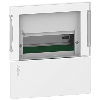 MIP22104S | Щиток встраиваемый Mini Pragma 1 ряд/4 модуля, прозрачная дверь, Schneider Electric
