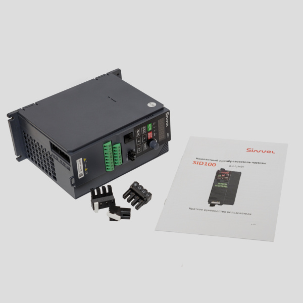 SID100-2R2-2B | Преобразователь частоты SID100, 2,2кВт - 150%, 1ф/3ф 220В, тормозной модуль, Sinvel