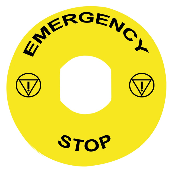 ZBY8330 Пластина с надписью "Emergency Stop", Schneider Electric 